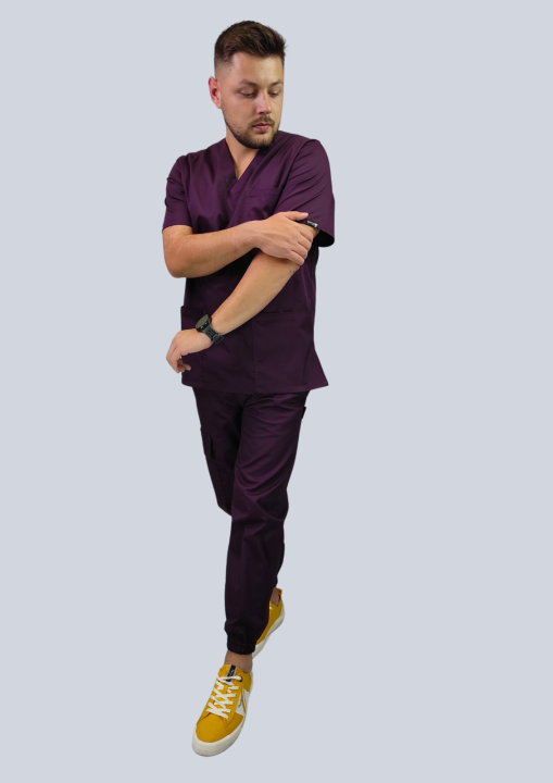 komplet medyczny  meski  burgund joggerami.png