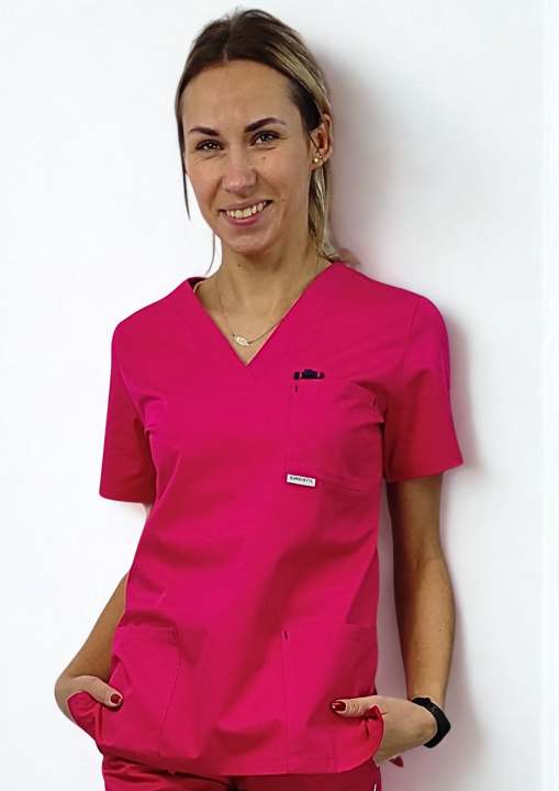 _bluza medyczna damska malinowa.png