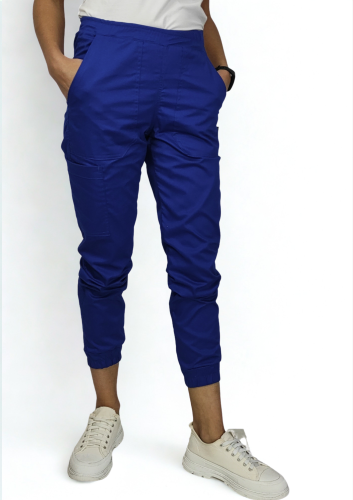 Spodnie medyczne damskie jogger Brigston  szafir.png