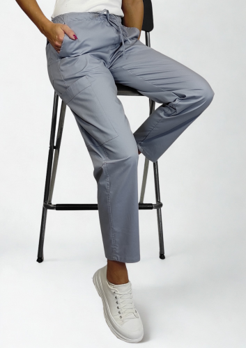 Spodnie medyczne damskie activ szary.png