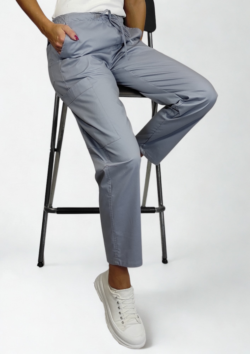 Spodnie medyczne damskie activ szary.png