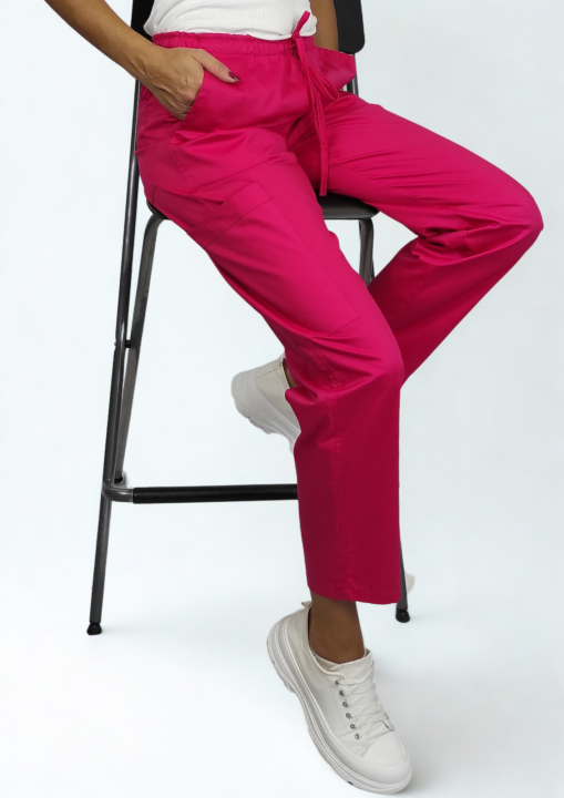 Spodnie medyczne damskie activ malina.png