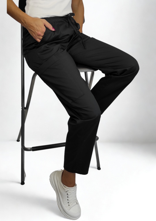 Spodnie medyczne damskie activ czarne.png