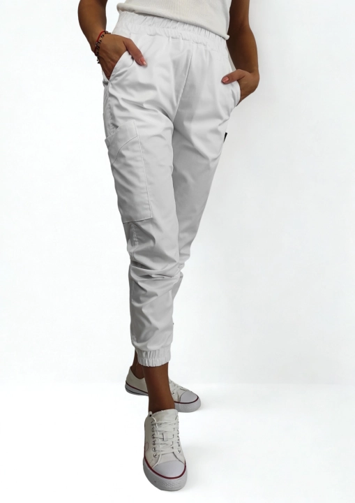 Spodnie medyczne damskie jogger dynamic biały.png