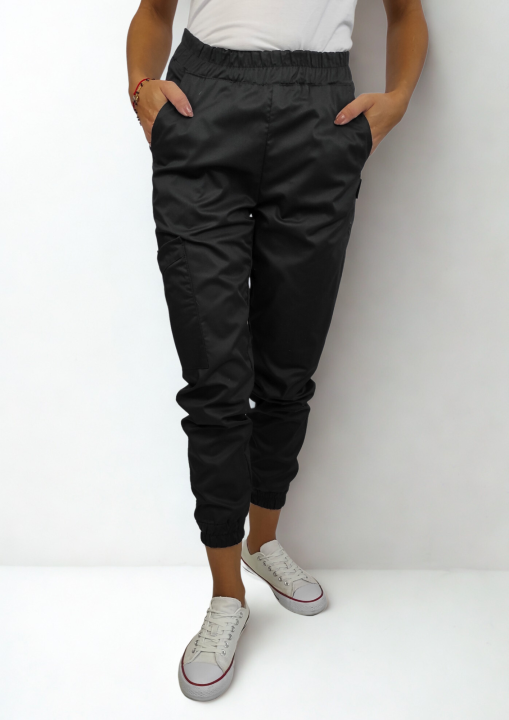 Spodnie medyczne damskie jogger dynamic czarny.png