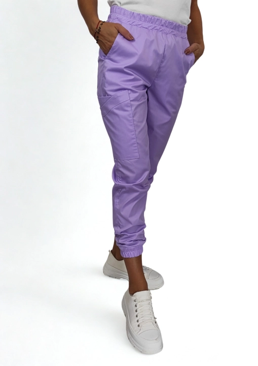 Spodnie medyczne damskie jogger dynamic lawenda.png