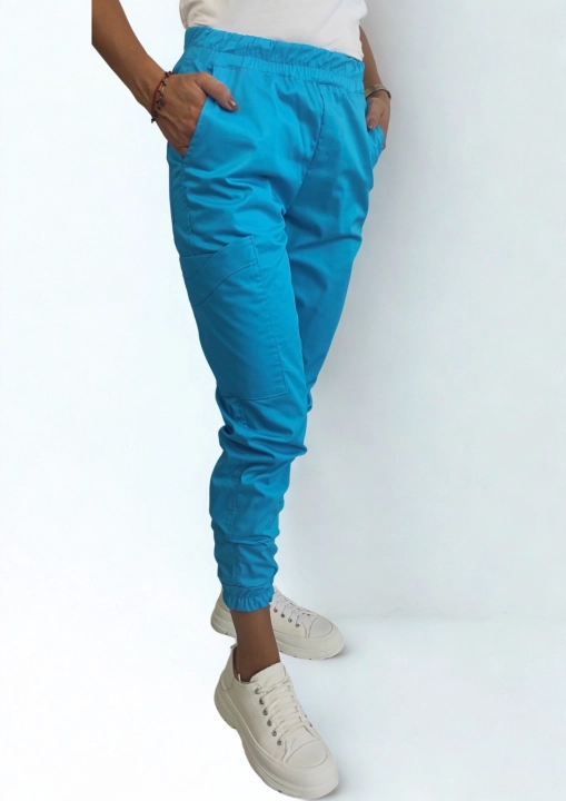 Spodnie medyczne damskie jogger dynamic turkus.png