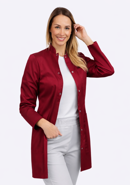 fartuch medyczny kosmetyczny damski  bordowy.png