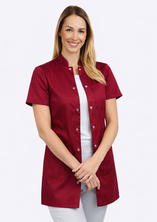 fartuch medyczny kosmetyczny damski  bordowy (1).png