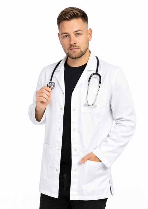 fartuch medyczny meski biały bawełniany.png