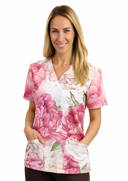 _bluza damska medyczna bawełniana  w kwiaty (1).png