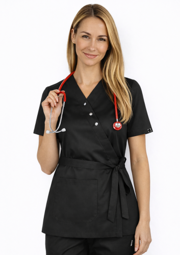 _kimono medyczne bluza kosmetyczna dopasowana czarne .png