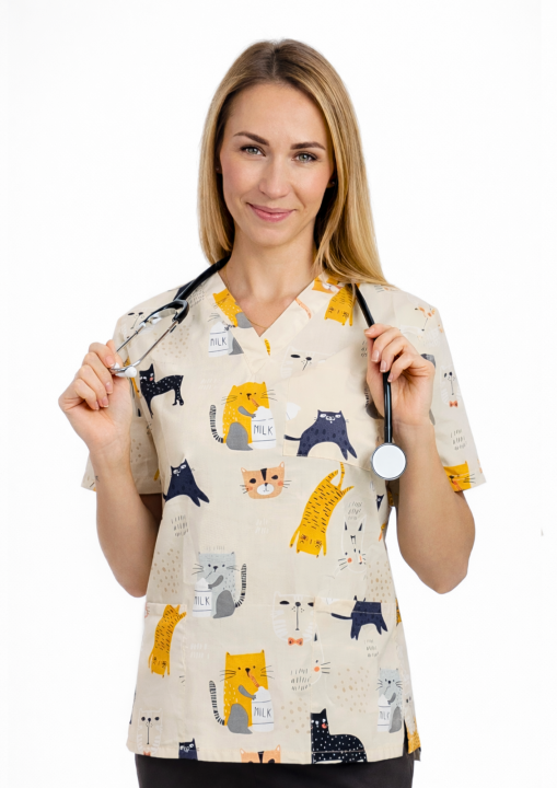 Bluza-medyczna-damska-bawełniana-koty-eurostyl.png