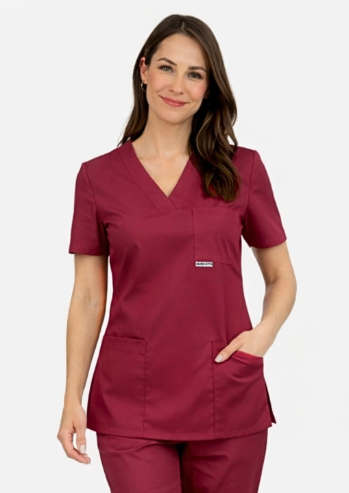 bluza-medyczna-damska-bawełniana-elastyczna-bordowa-uro-styl.jpg