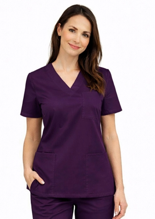 bluza-medyczna-damska-bawełniana-elastyczna-oberżyna-euro-styl.jpg