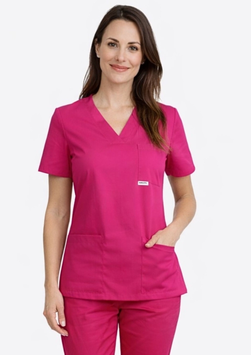 bluza-medyczna-damska-bawełniana-elastyczna-malinowa-euro-styl.jpg
