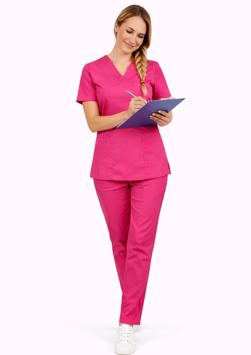 komplet medyczny damski malinowy standard (1).png