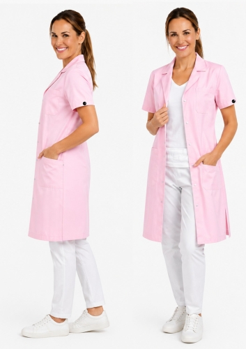 fartuch-medyczny-damski-kolnierz-róż