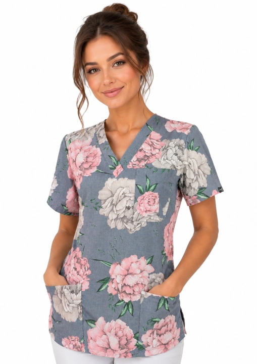 bluza-medyczna-damska-bawełna-kwiaty-euro-styl.jpg