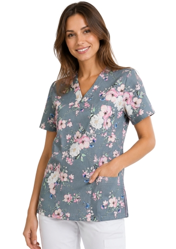bluza-medyczna-damska-bawełna-kwiaty-bawelna-euro-styl.jpg