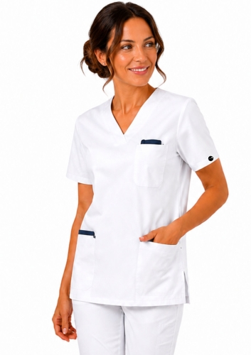 bluza-medyczna-damska-z-elastanem-bawełana biała-euro-styl.jpg